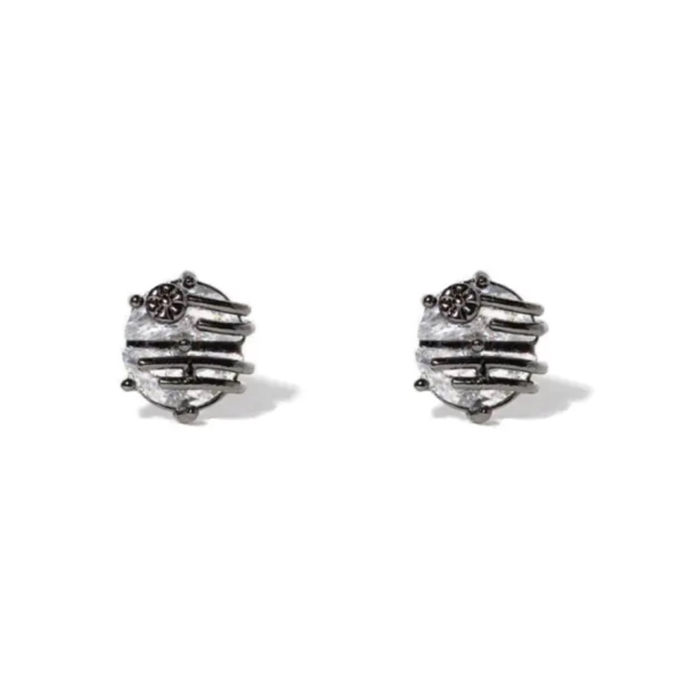 ⭐️NEW⭐️ Star Wars Death Star 14K Gold Plated Gemstone Stud Earrings Set
